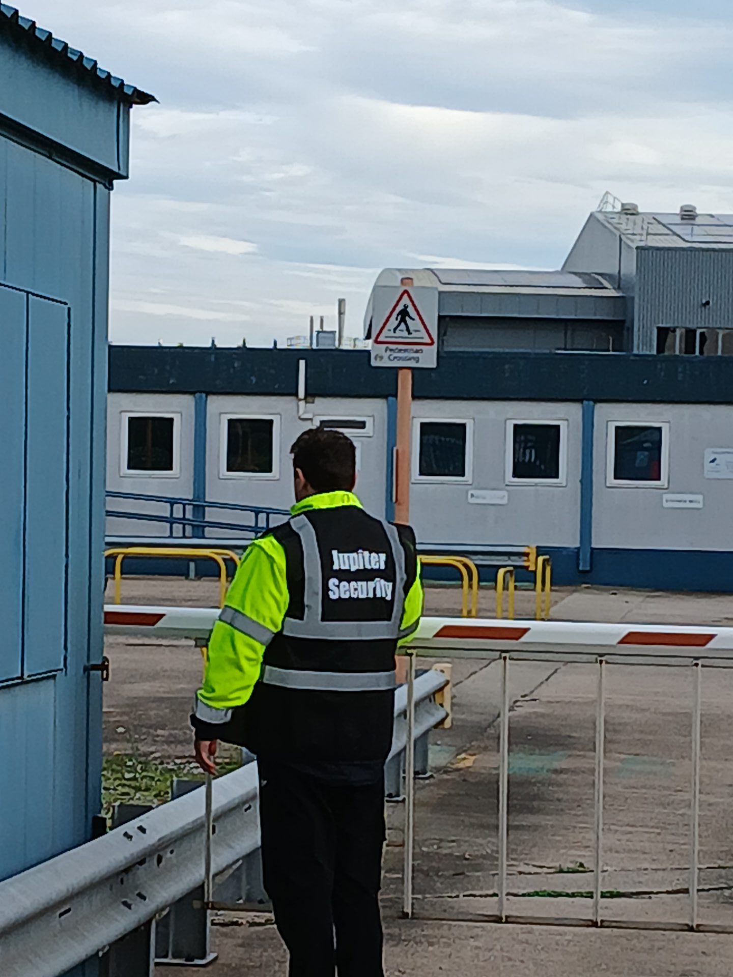 Security guard at entrance